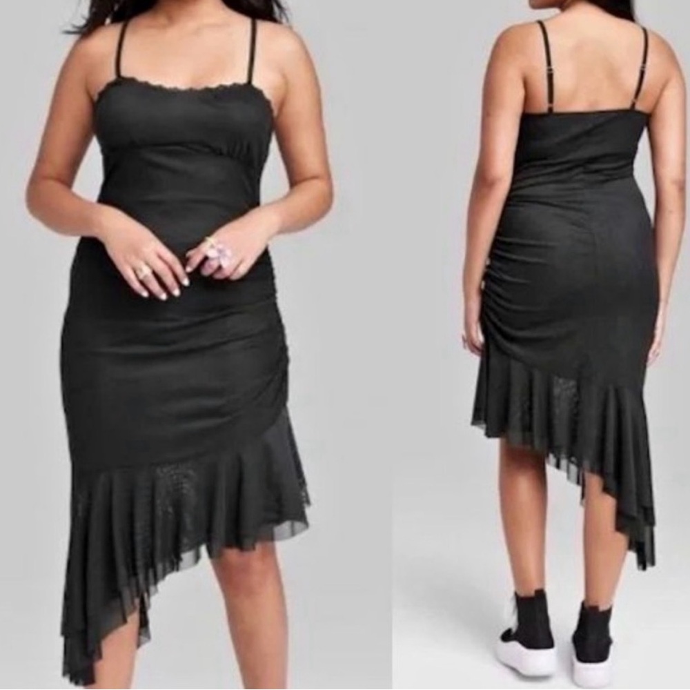 Wild Fable Women's Medium Size Dress | BLACK | STRETCHY| ANGLED| NWT - Picture 11 of 11